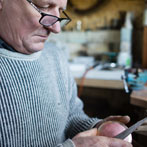 Marcus Steel at work in his studio